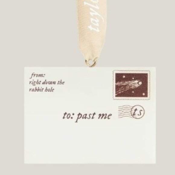 New in Box! Taylor Swift Down the Rabbit Hole Envelope ornament - Picture 1 of 4